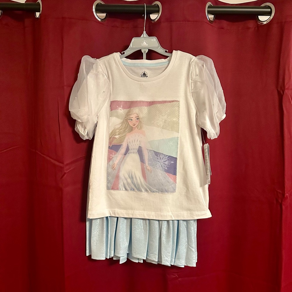 Disney Frozen 2 Kids' Short Sleeve Top with Skirt BRAND NEW